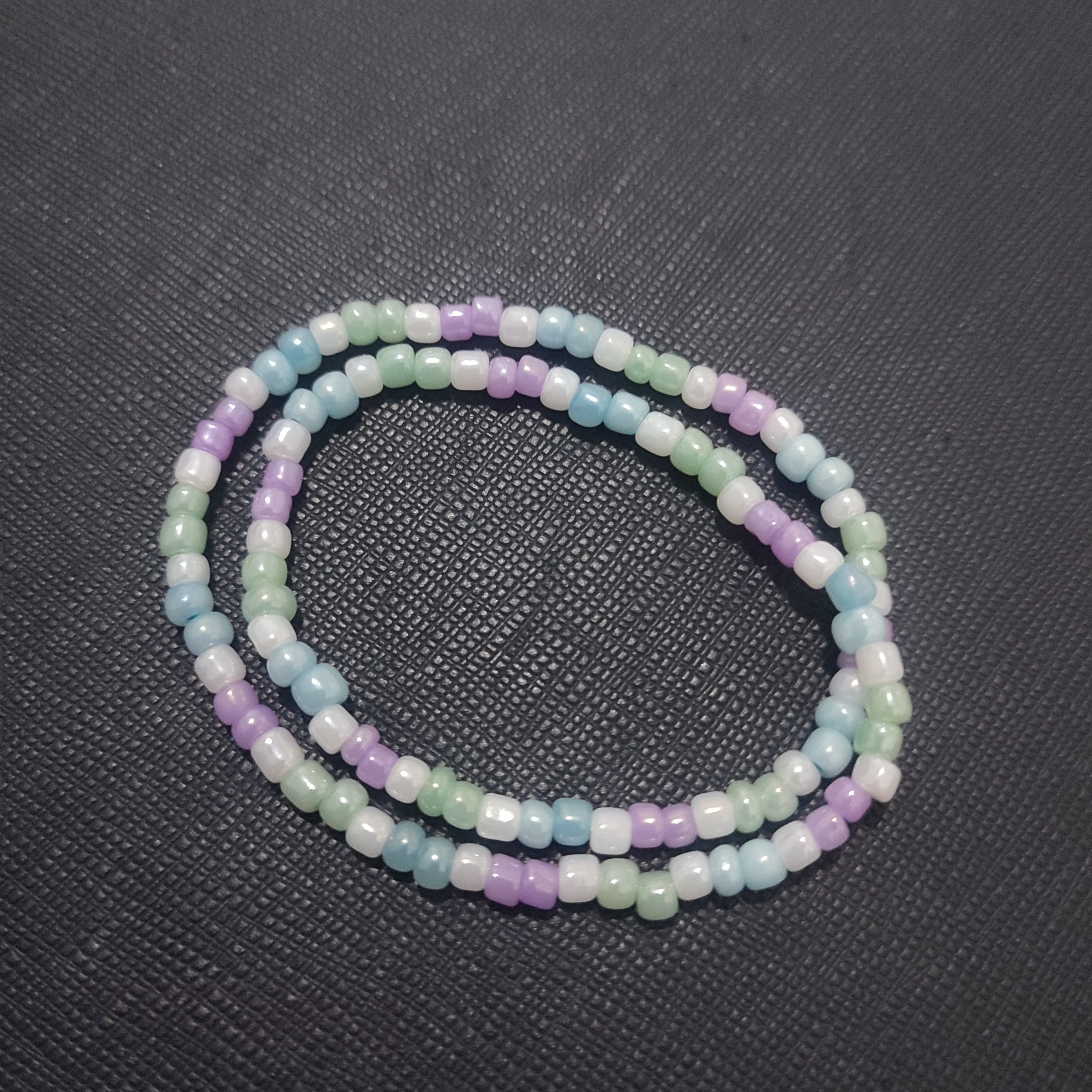 夏季简单清新的米珠手串