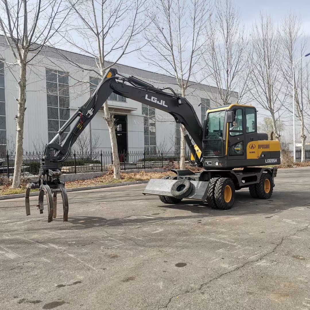 准新临工95 轮式挖掘机 轮式抓木机 精品车况