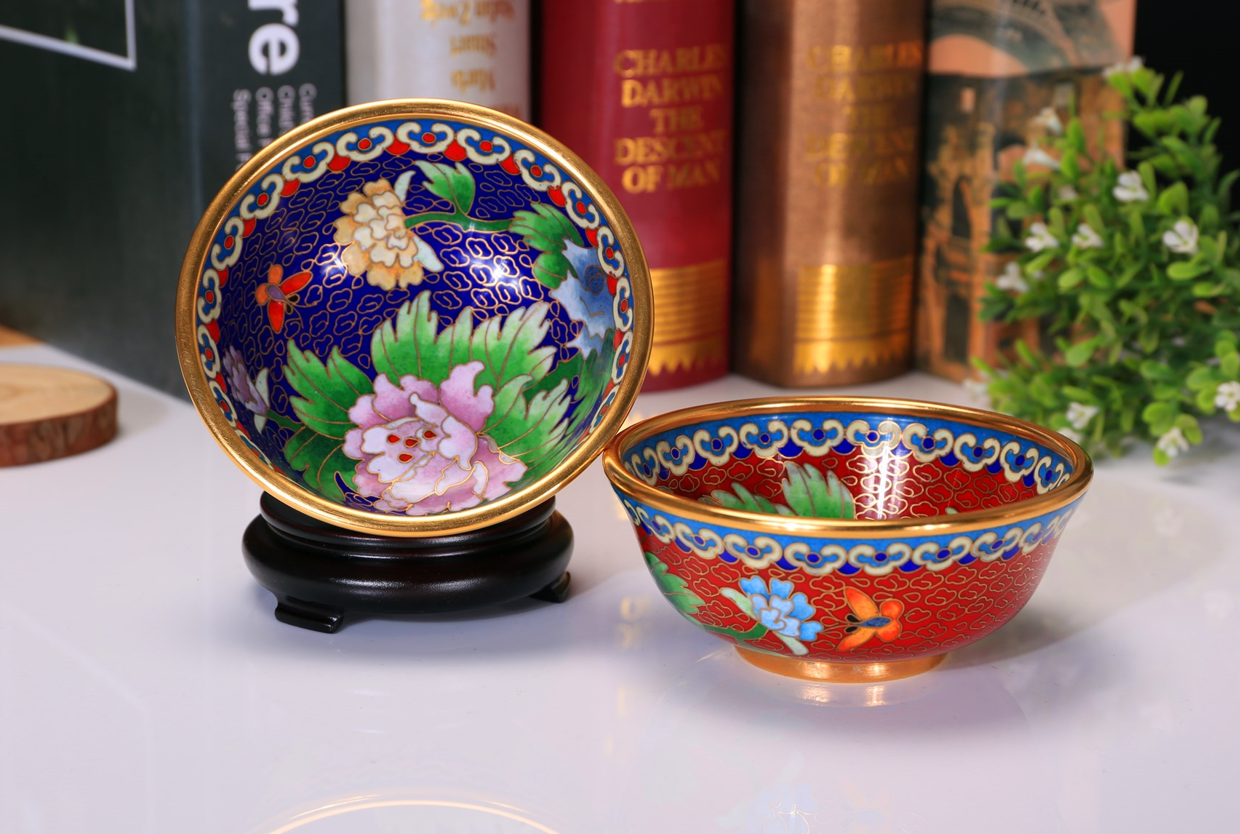 景泰蓝碗《盛世繁花》