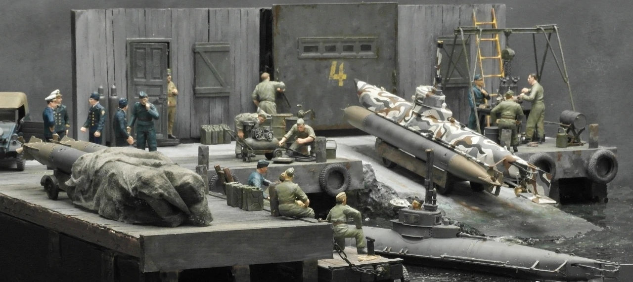 模型欣赏:德国海军 袖珍潜艇基地场景模型