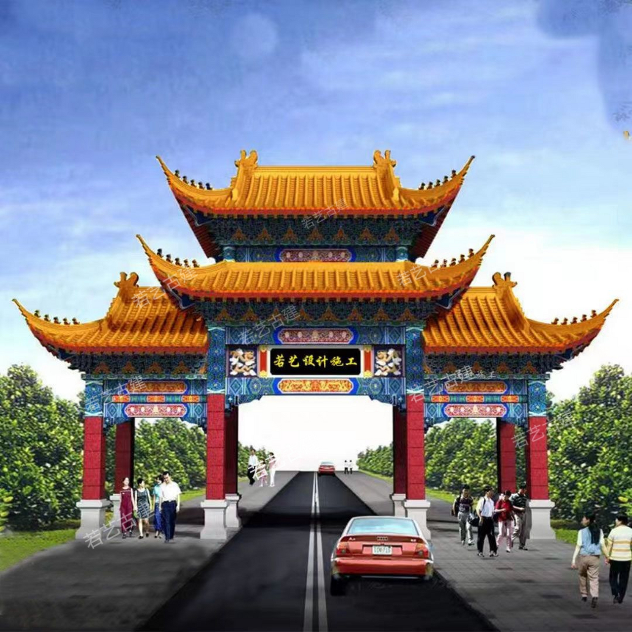 古建牌楼是中国传统文化中非常重要的一部分,根据建筑风格和用途挡换