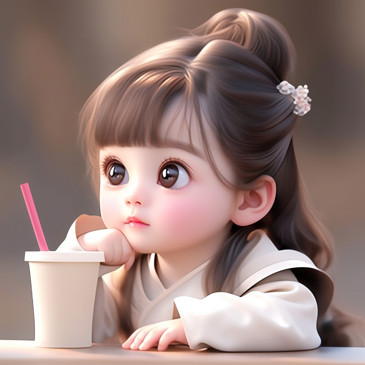 奶茶妹妹#ai绘画# #二次元# #q版头像