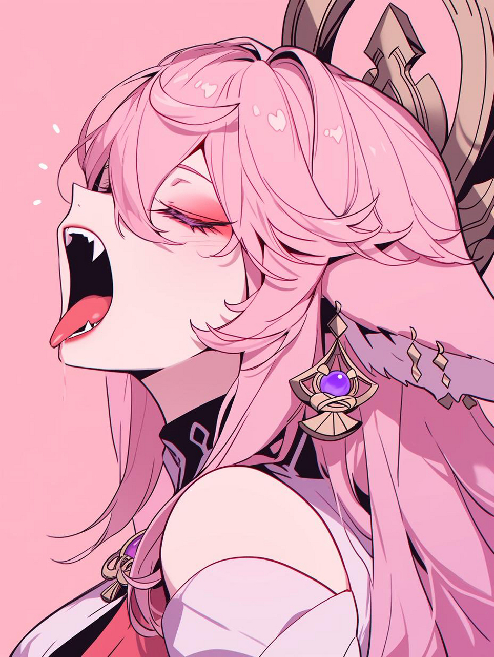 打哈欠中的八重神子!