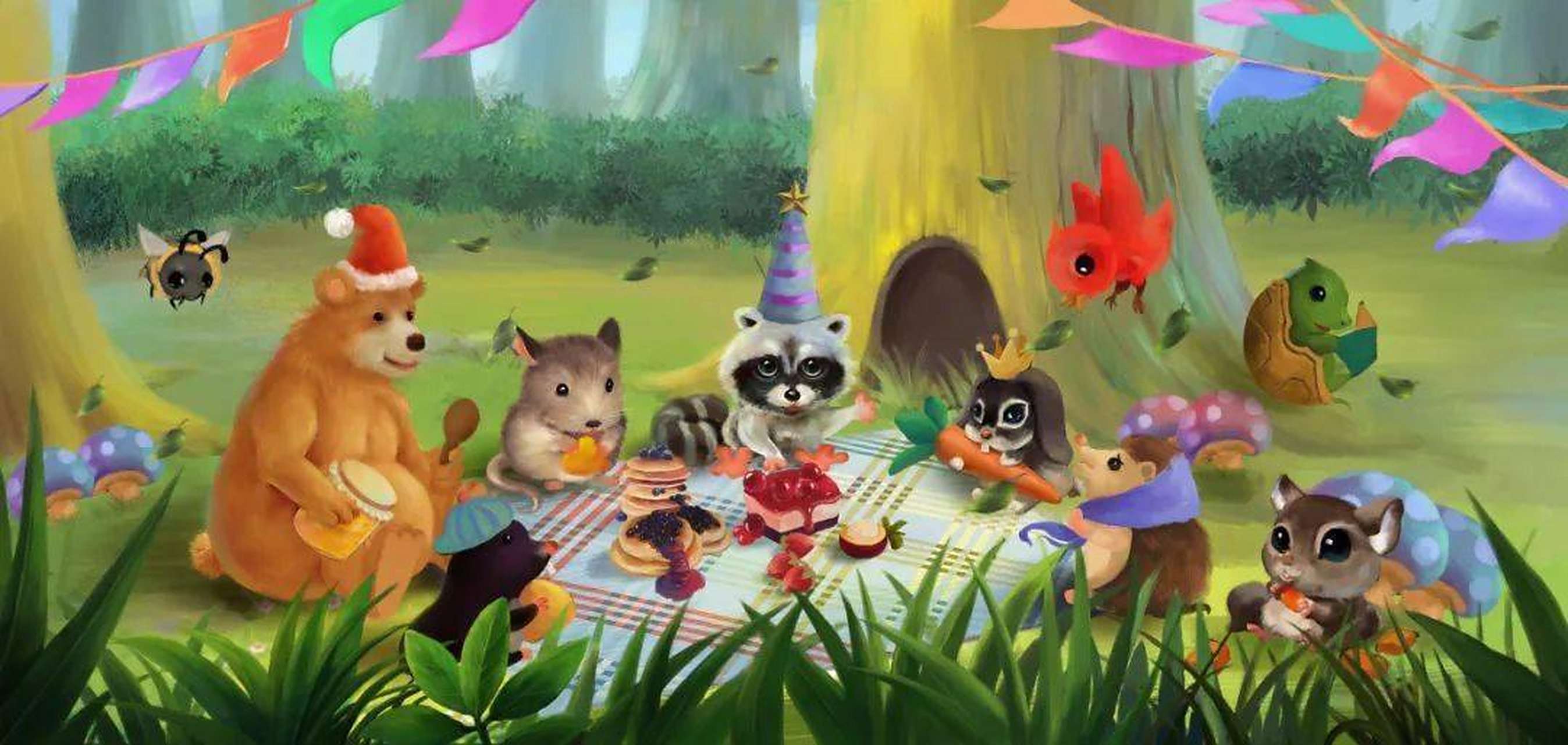 天上布满星,月牙亮晶晶 森林里开大会,诉苦把冤申 可恶的是人类,动物