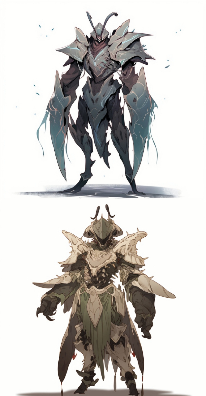 一组mj生成的虫族战士,以虫为铠,勇敢无畏. #动漫# #插画# #奇幻