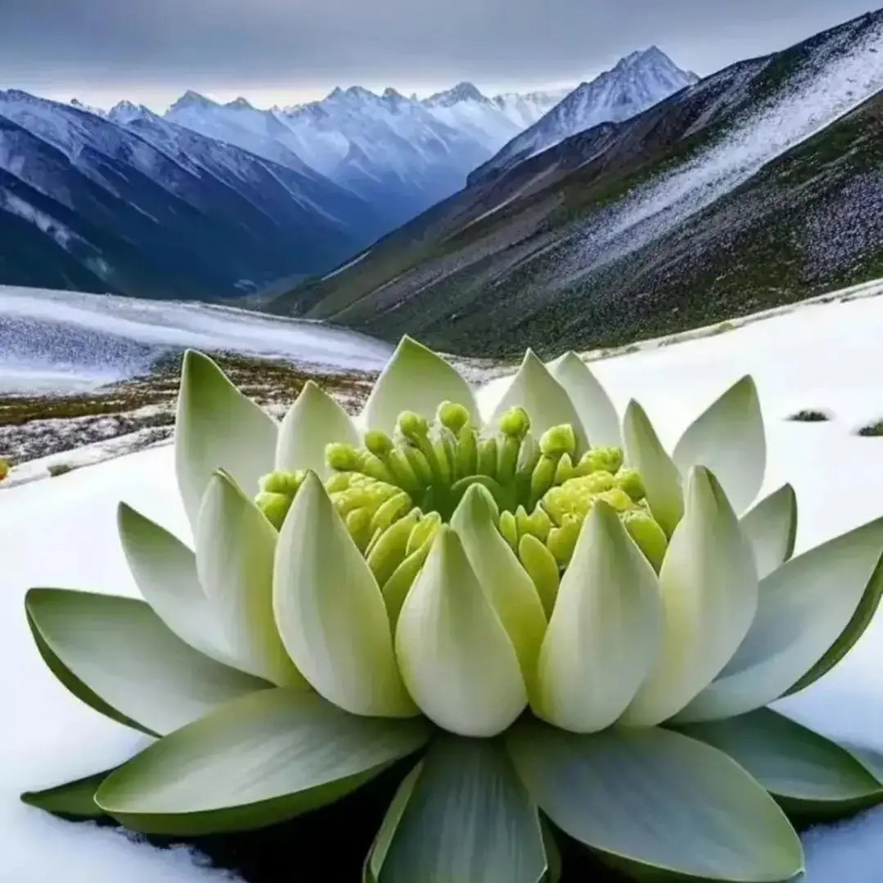 今见90吉祥如意90和和美美90连连鸿运97冰山之巅美人雪莲花