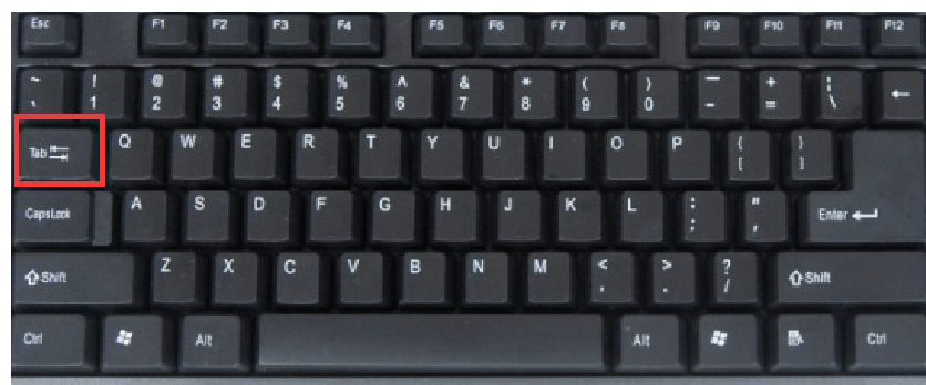 键盘按键的tab键组合