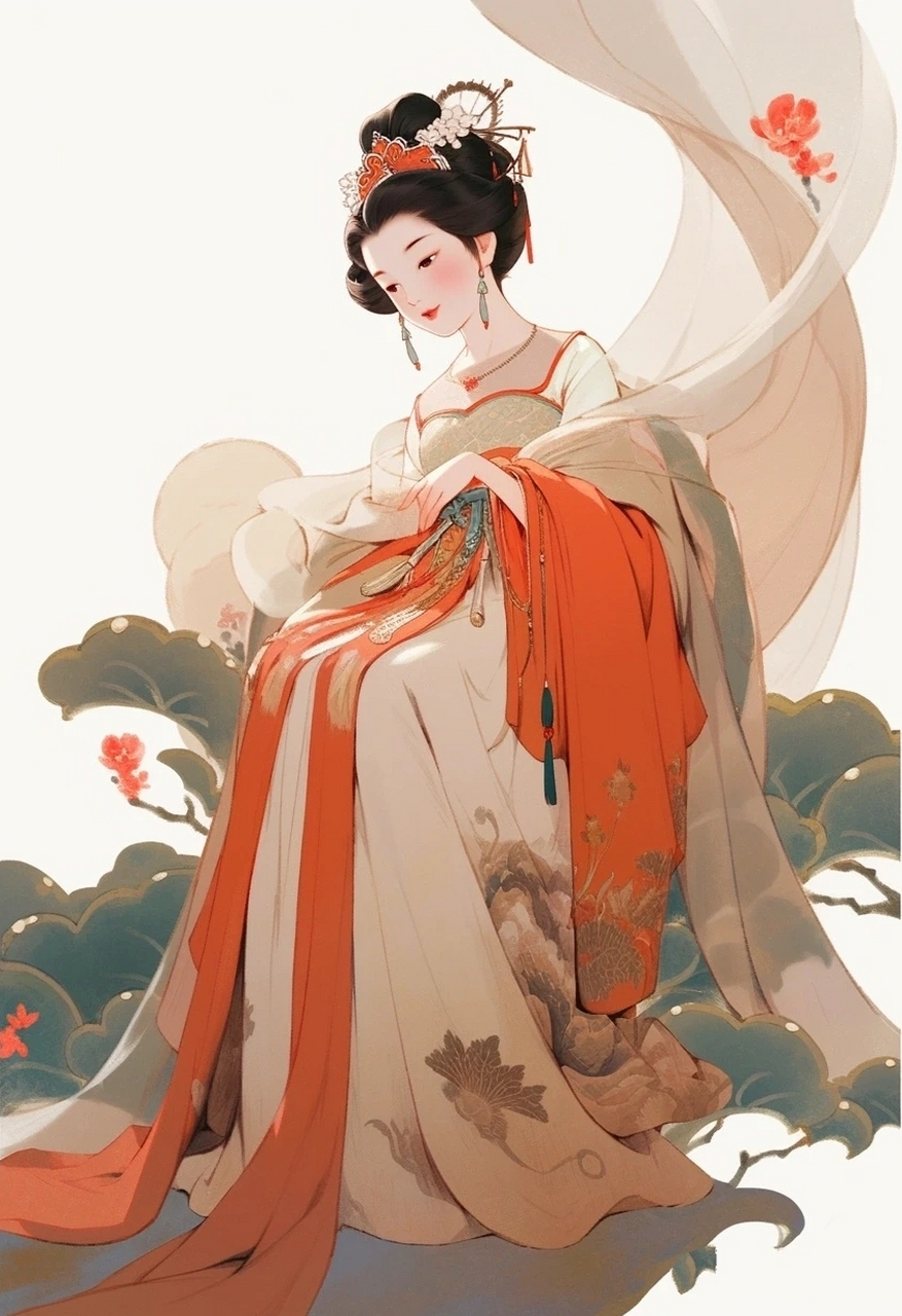 唐朝美人:美人卷珠帘,深坐颦蛾眉.