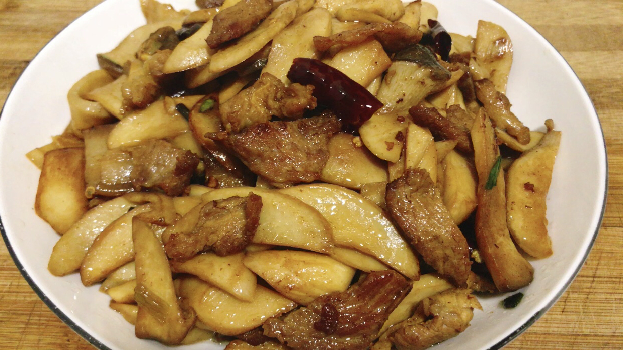 杏鲍菇炒肉片家常做法,肉香细滑鲜美,超级下饭