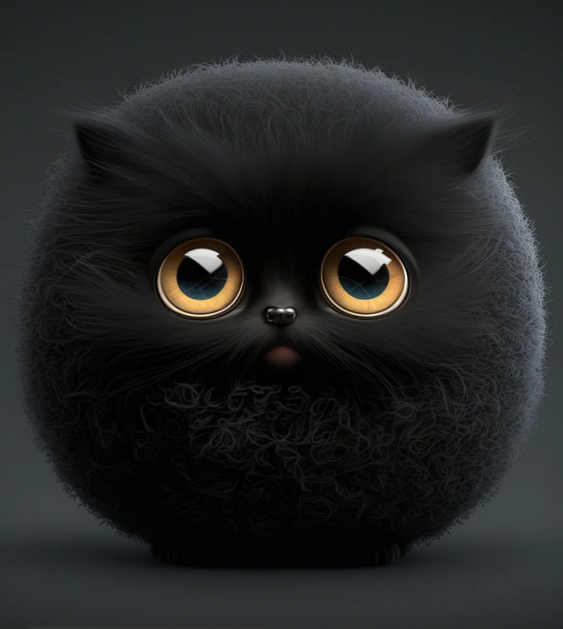 超可爱的小煤球!