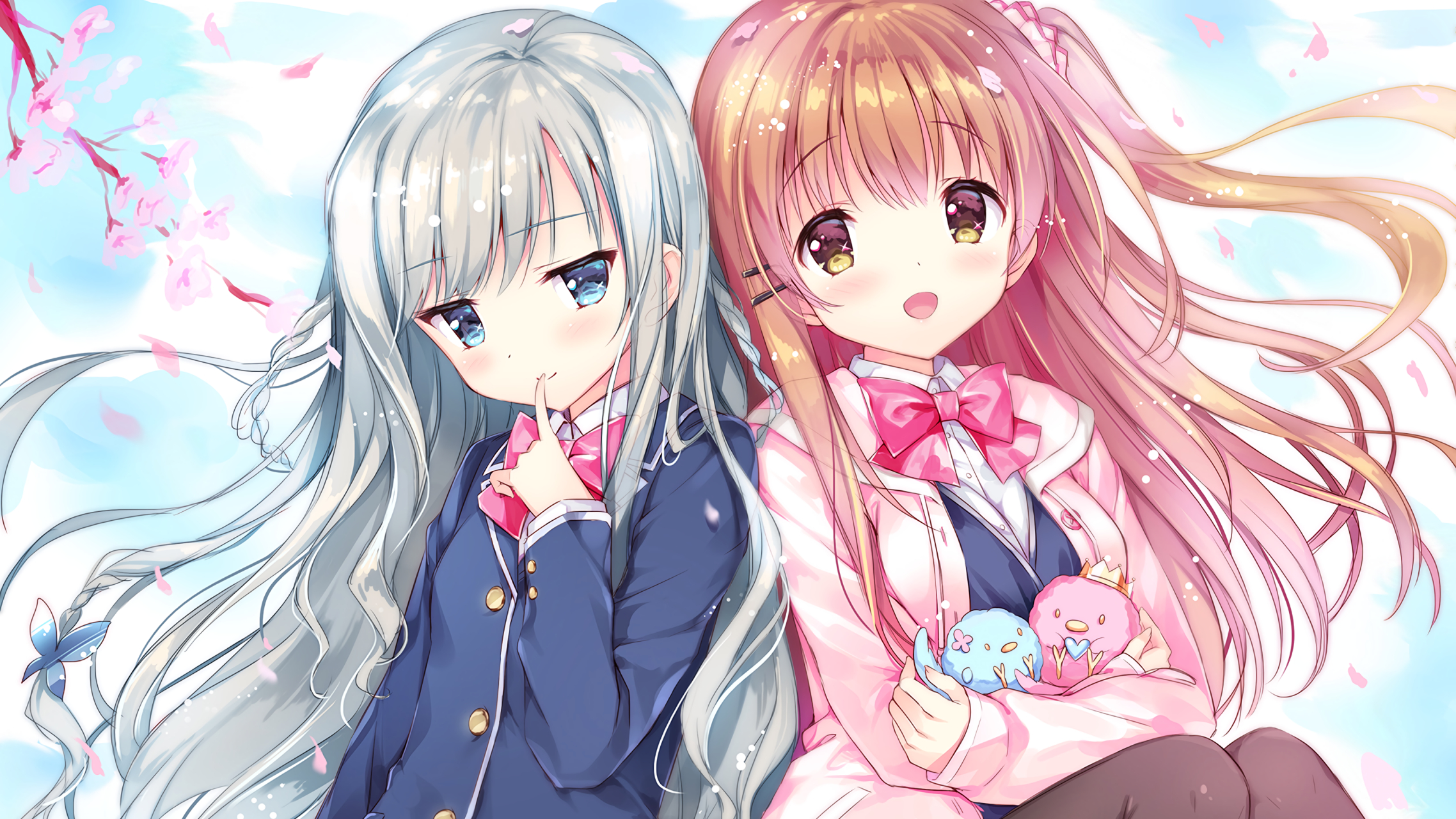 两小只萝莉卡哇伊#二次元美图# #动漫美图