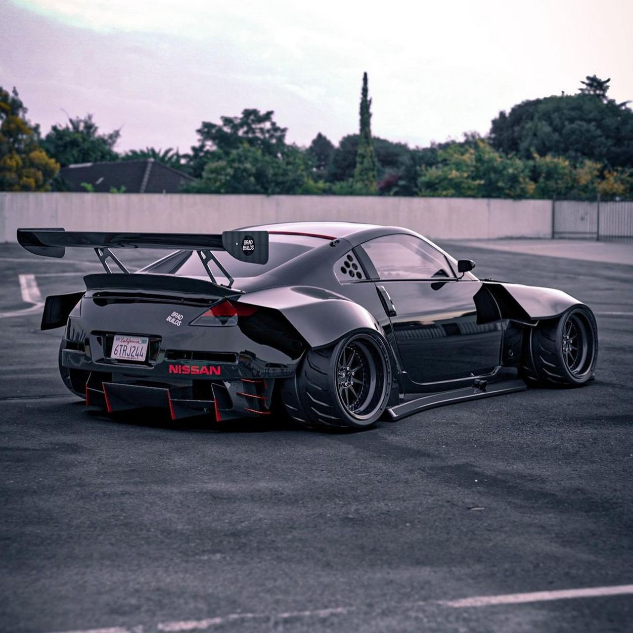 jdm改装 日产nissan 350z 超级低趴宽体