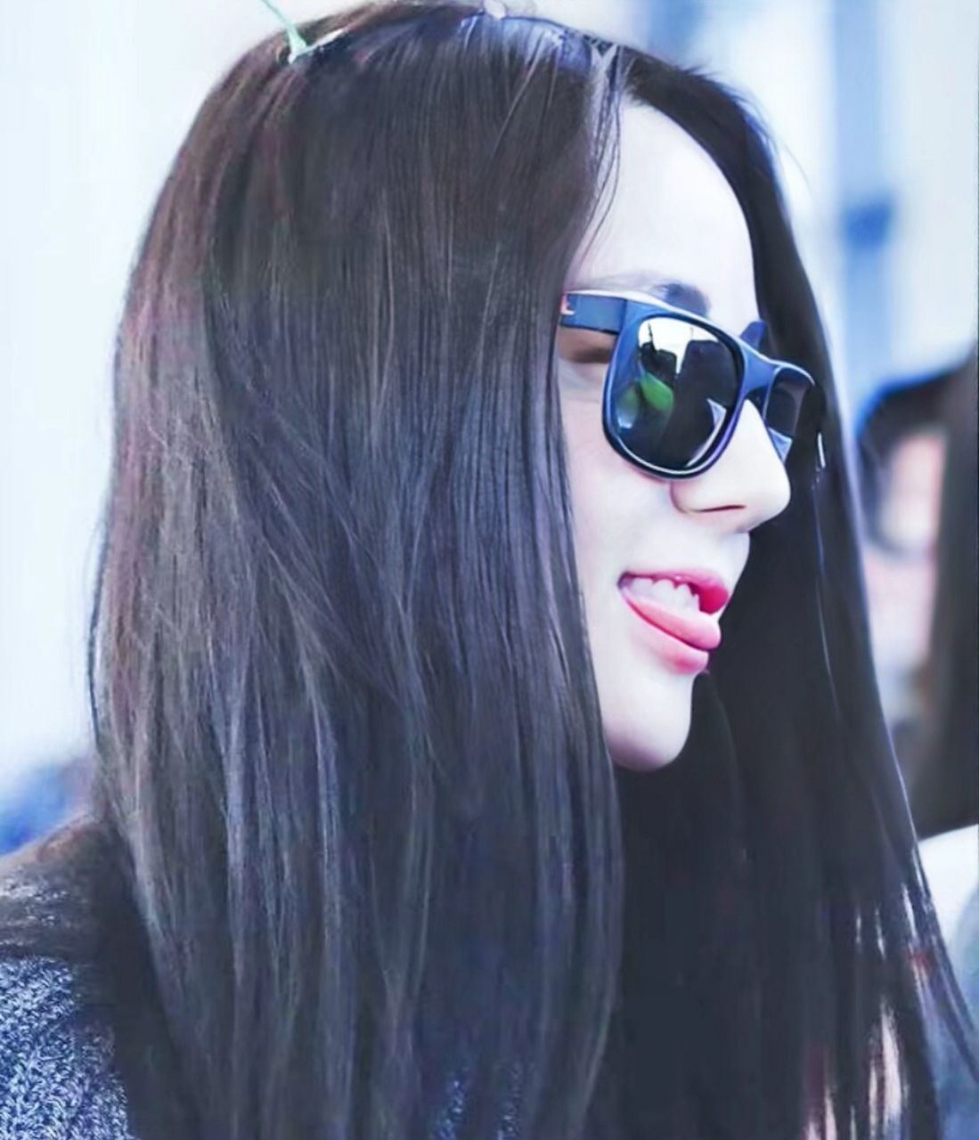 俏皮可爱的迪丽热巴,吐舌头集锦.