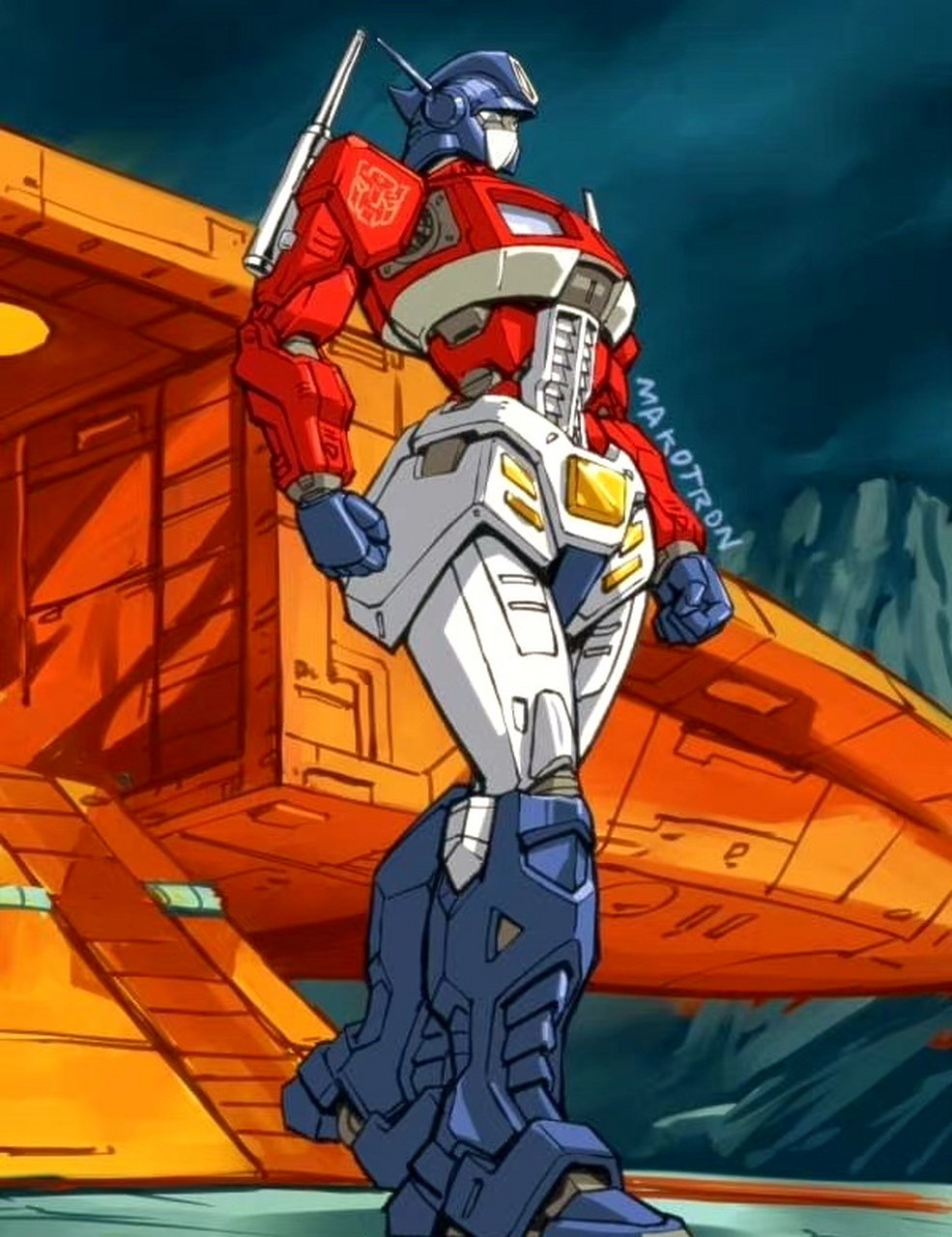 动漫# #插画# #变形金刚