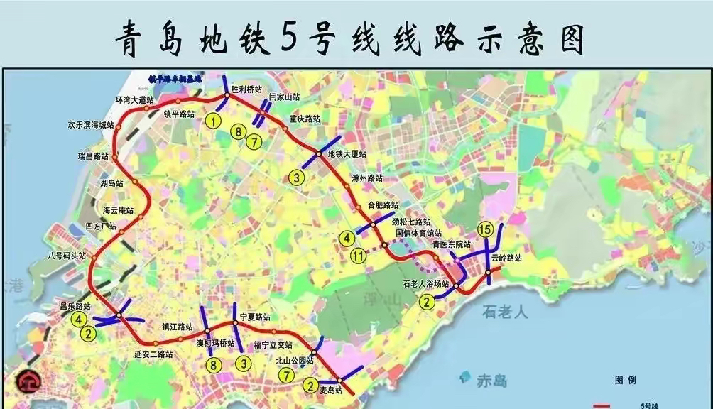 青岛地铁5号线路线图图片