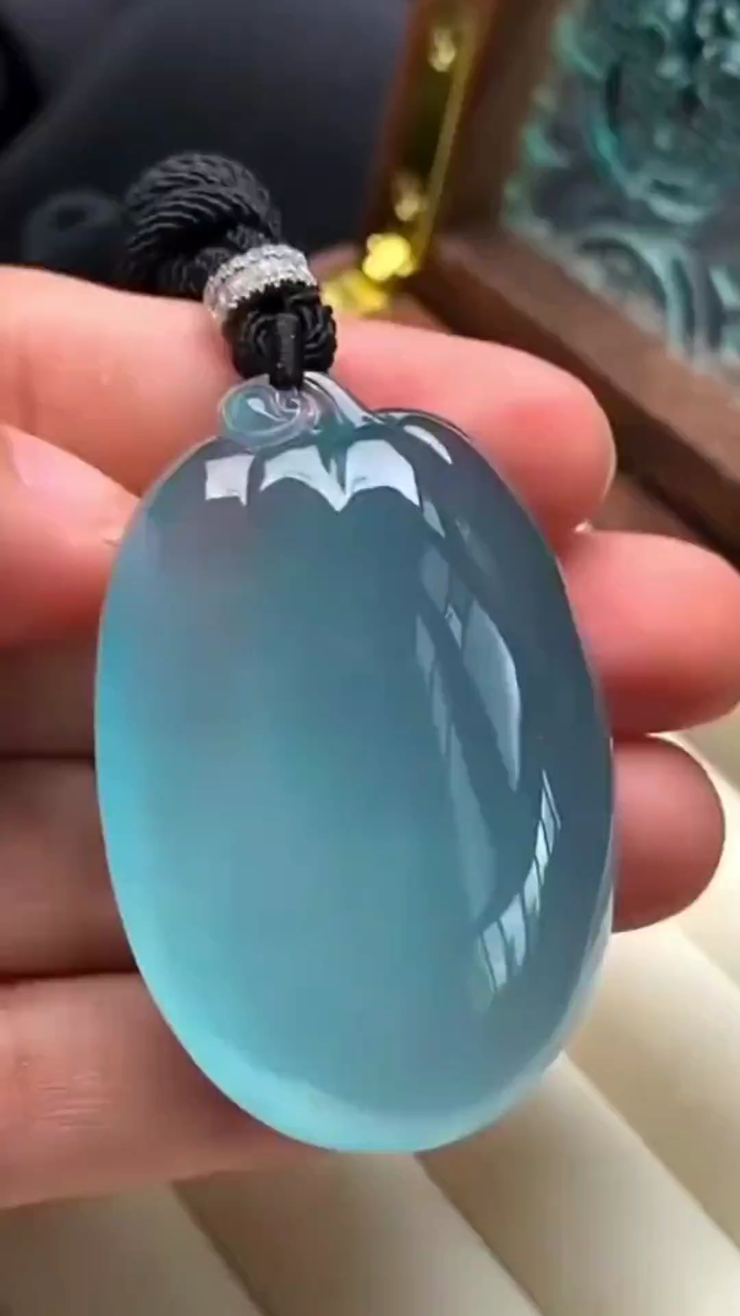 翡翠天空蓝福瓜,饱满厚装,福气多多