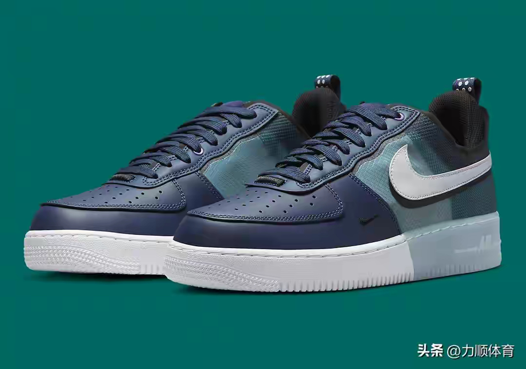 nike air force 1 react 海军蓝和蓝绿色配色亮相