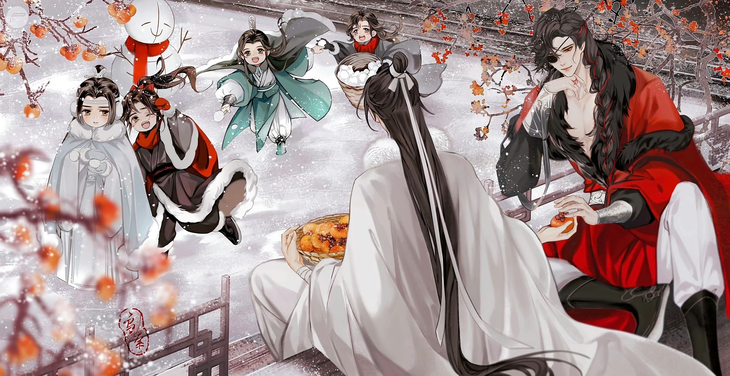 人渣反派自救系统# #魔道祖师# #天官赐福# 全家福啊 画师:乌索yu