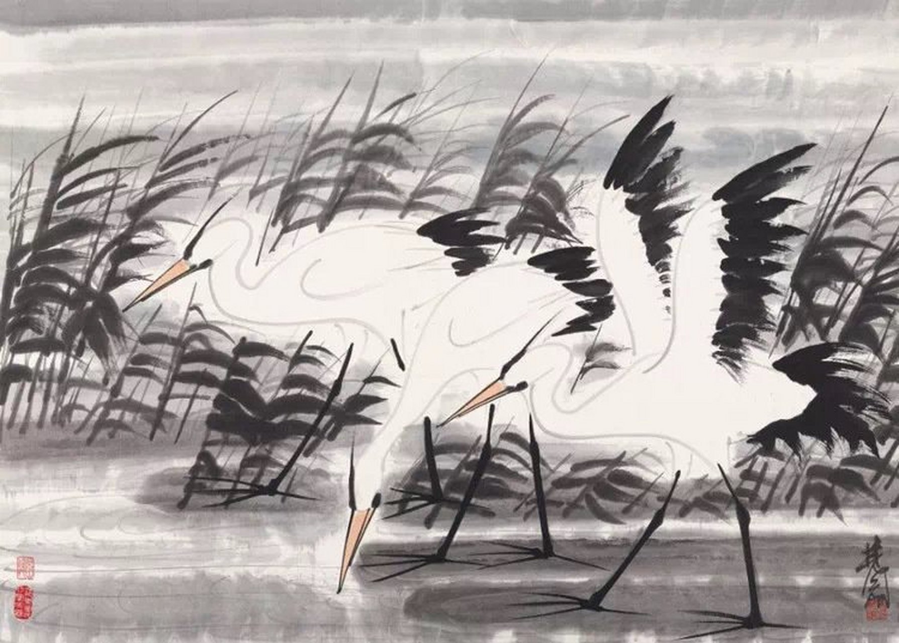 林风眠的鹤#国画# #传世书画