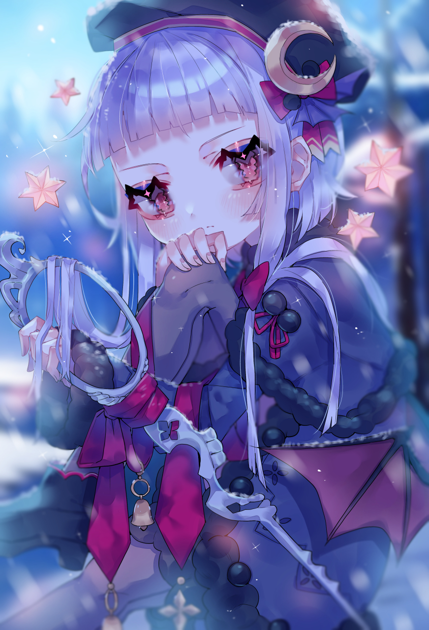 白毛萝莉露娜(画师画眼睛很有特色) 画师:桂花あき#二次元美图# #我爱