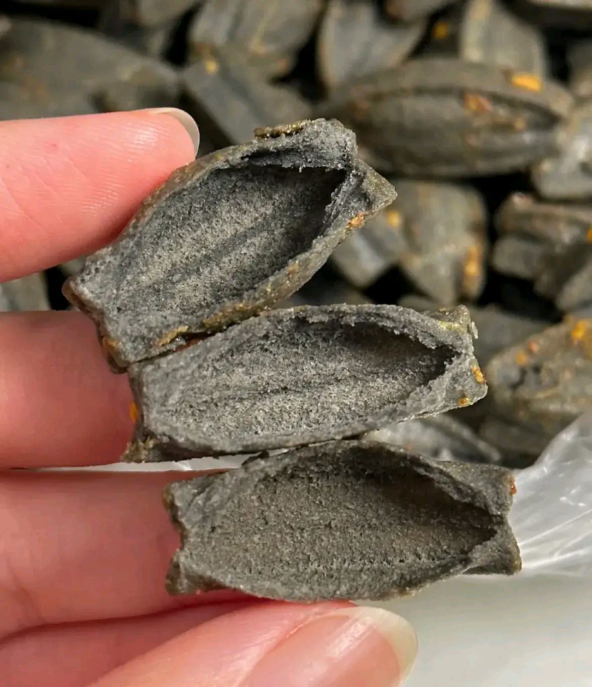 同学以为我们在吃啥虫子壳 其实是黑蒜味芝士脆啦