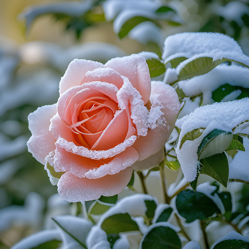 冰雪玫瑰花