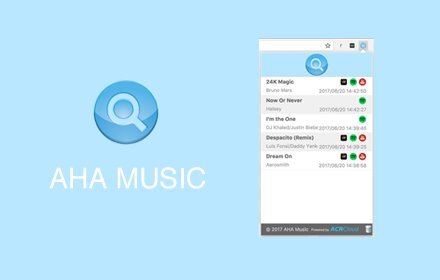 AHA Music Song Finder for Browser 自动识别当前正在播放的音乐