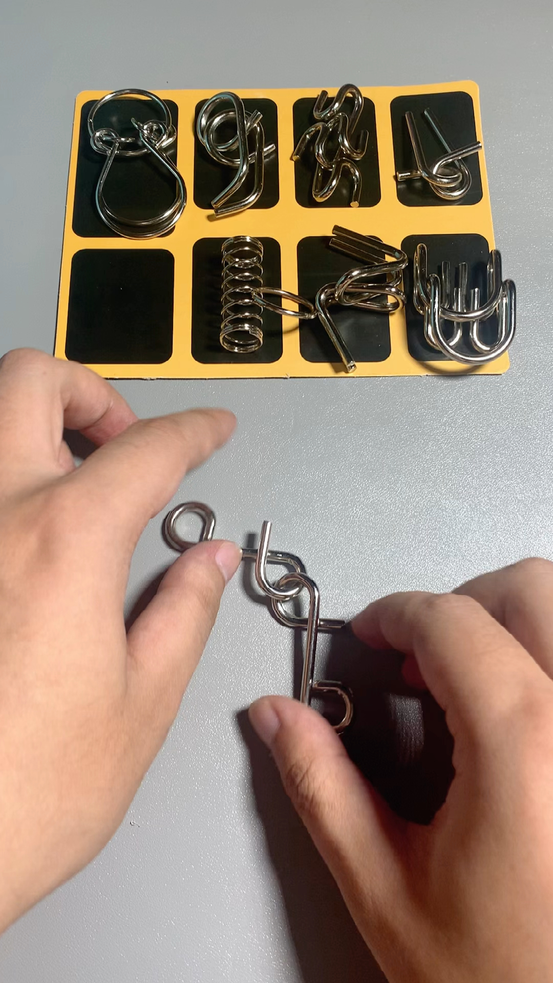 传统益智解环之鸳鸯扣!