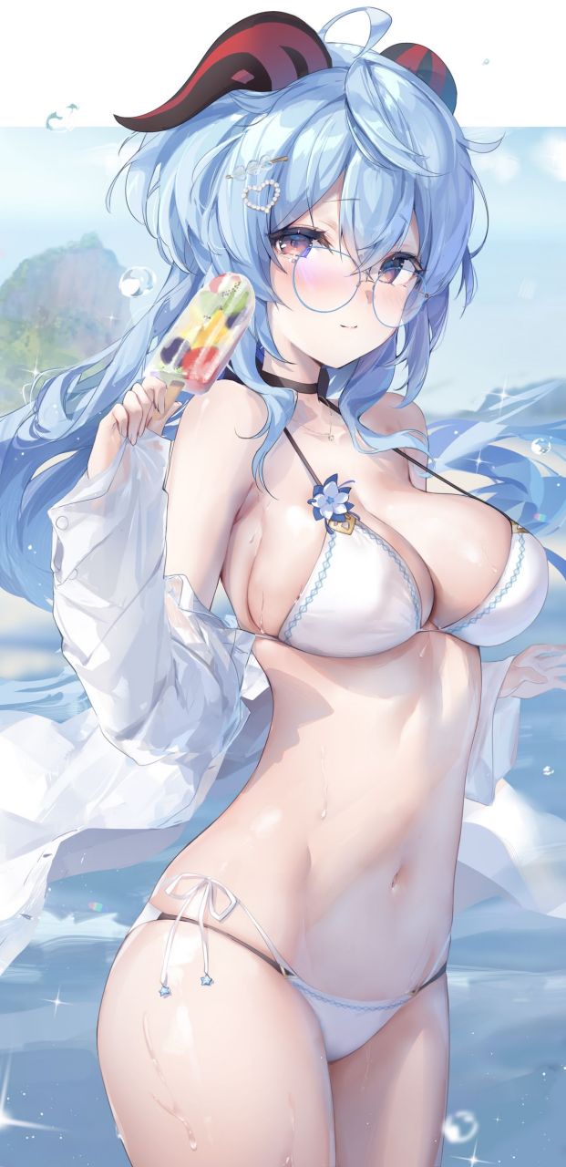甘雨泳装秀