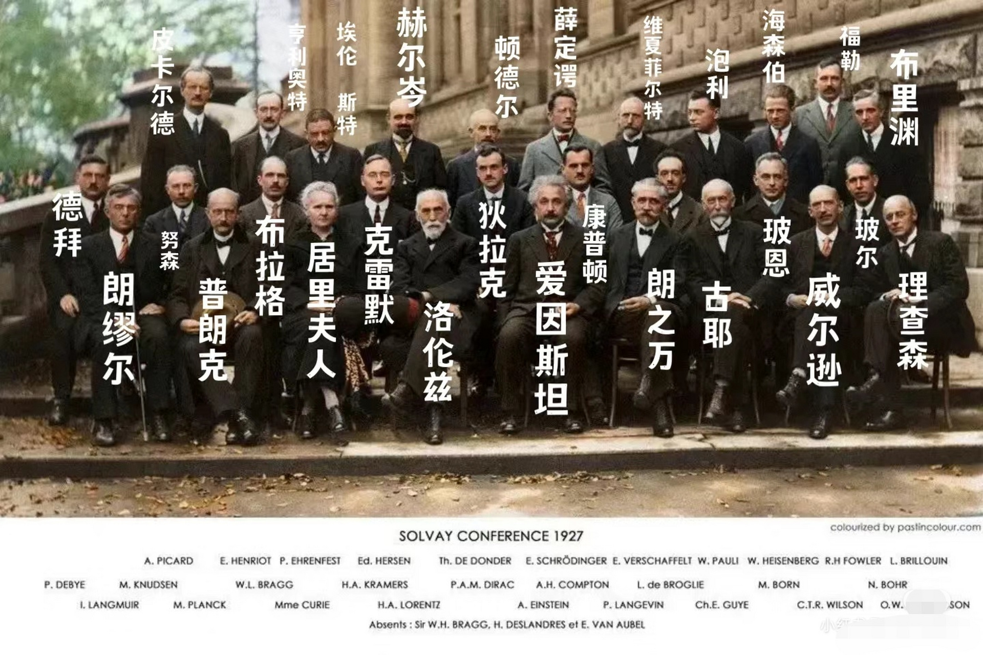 1927年第五届索尔维会议,二十世纪物理学全明星合照.
