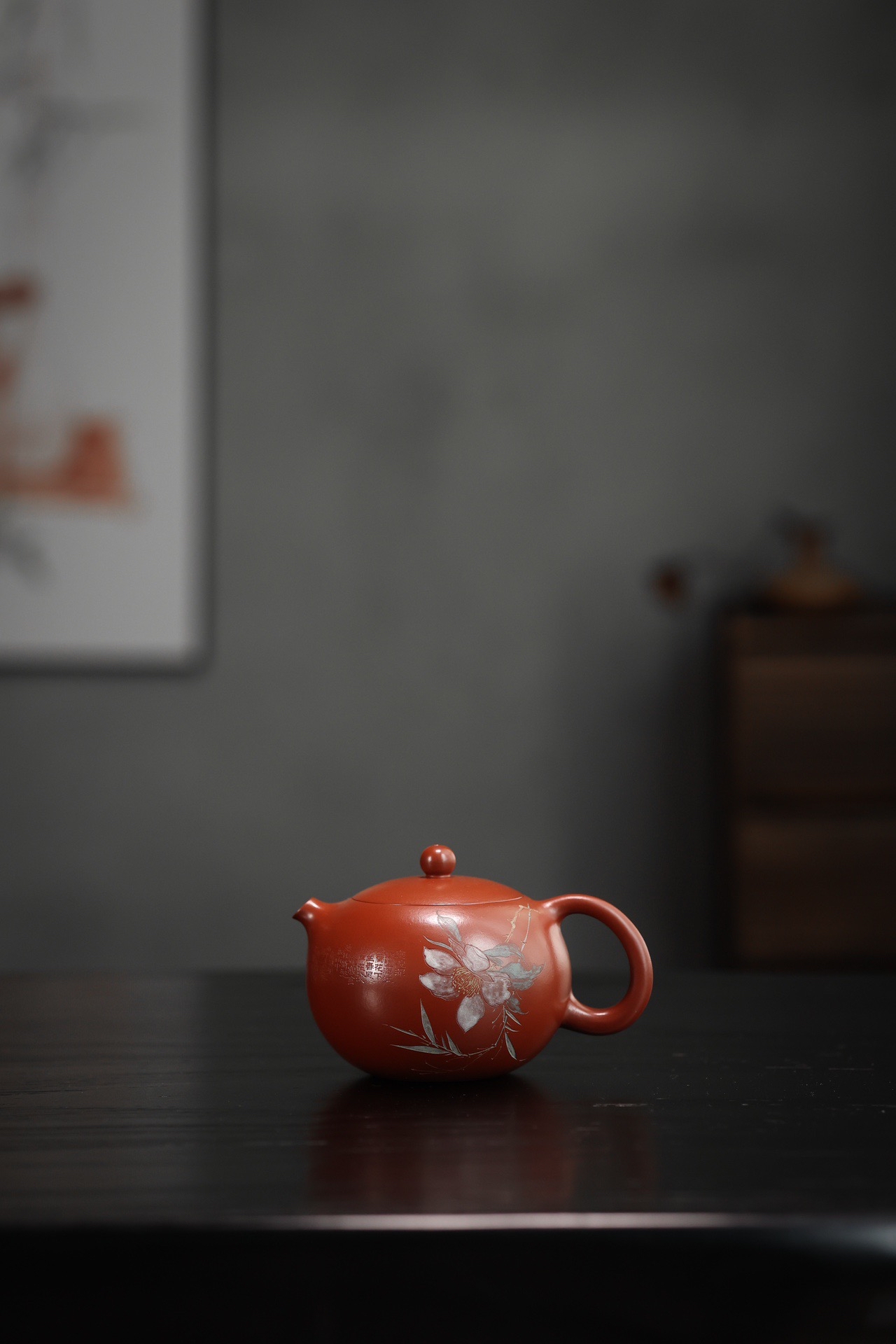 宜兴紫砂壶许志健全手工西施原矿大红袍300cc