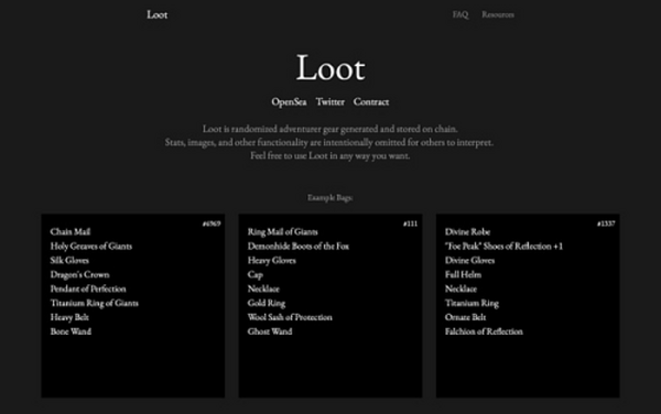 一文了解 Loot 创始人奶了哪 5 个 Loot 可视化软件