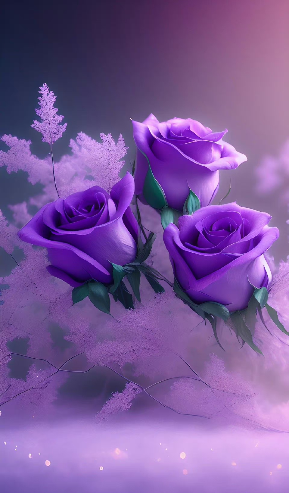 紫色玫瑰花语:忧郁,高贵,等待,安静  寓意:紫玫瑰象征着梦幻般的爱情