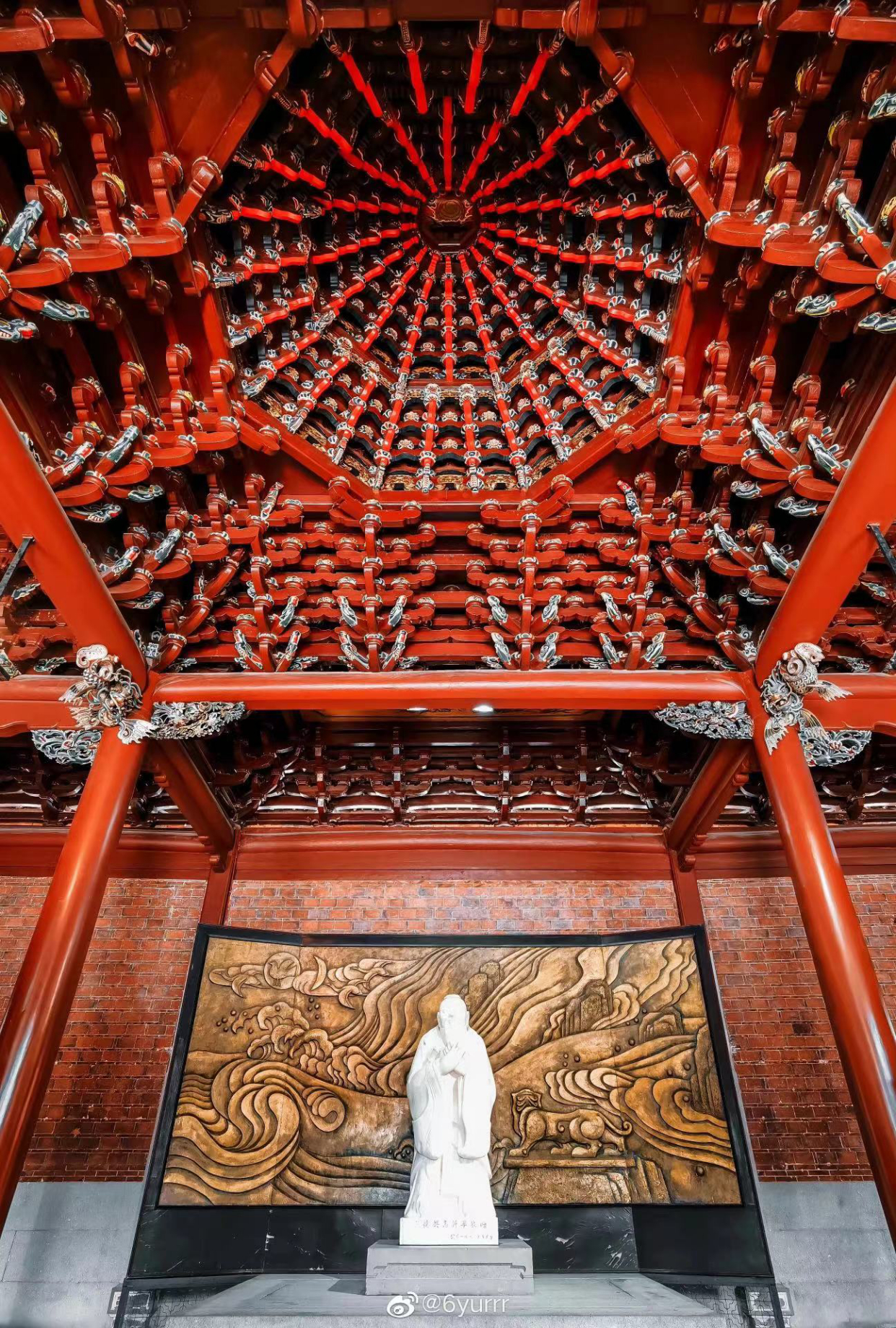 图源@6yurrr安溪文庙大成殿的藻井同样是一座八边形藻井,造型华美.