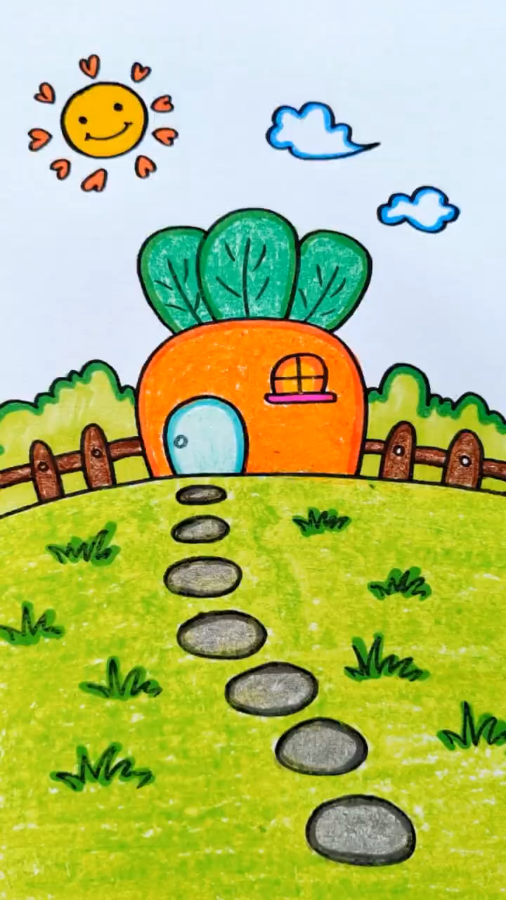 萝卜房子简笔画