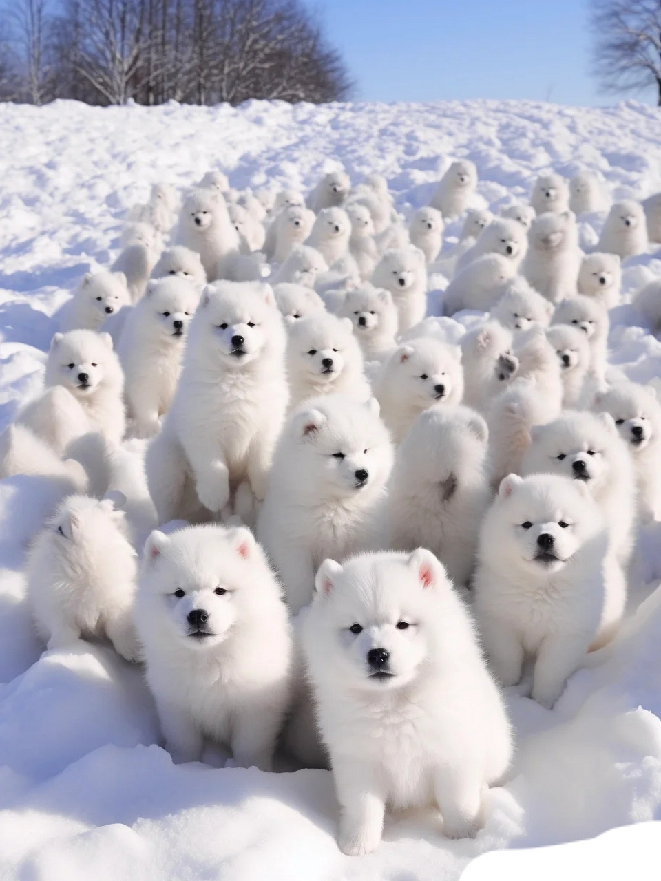 雪地里长狗了呀! 这个是什么情况呀?