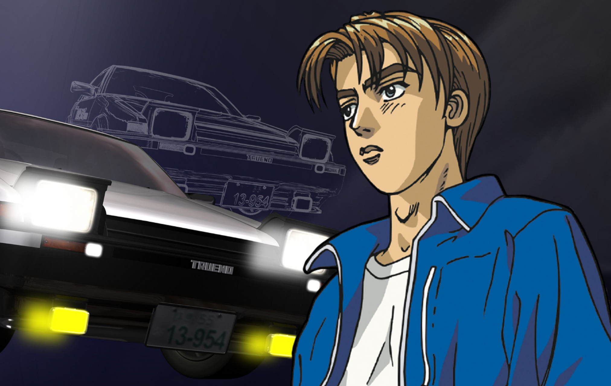 《头文字d》中藤原拓海父子以ae86在秋名山展现出惊