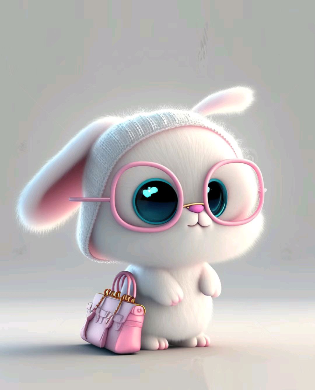 戴眼镜的小兔兔