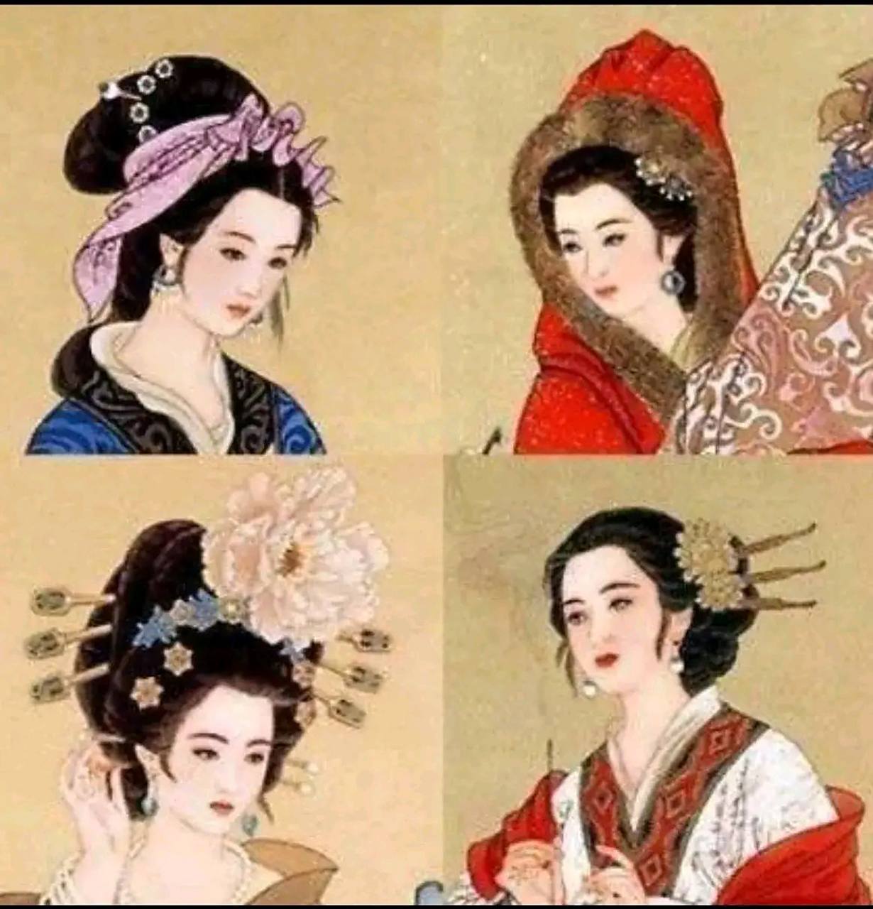 【四大美女】:貂蝉,王昭君,杨玉环,西施.