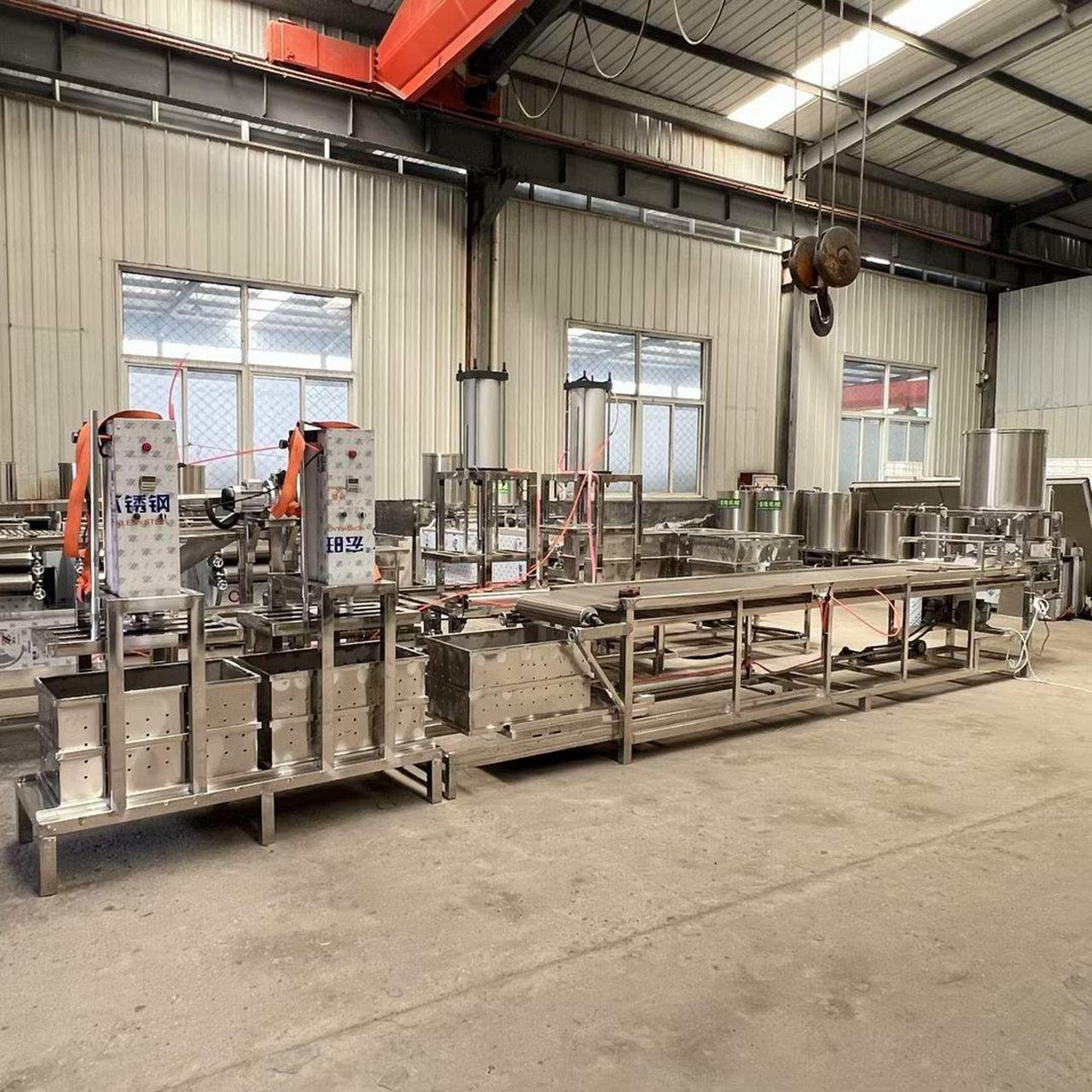 大型商用千张机设备,全自动化生产,扒皮加摊晾一体化,自动搅脑,泼脑