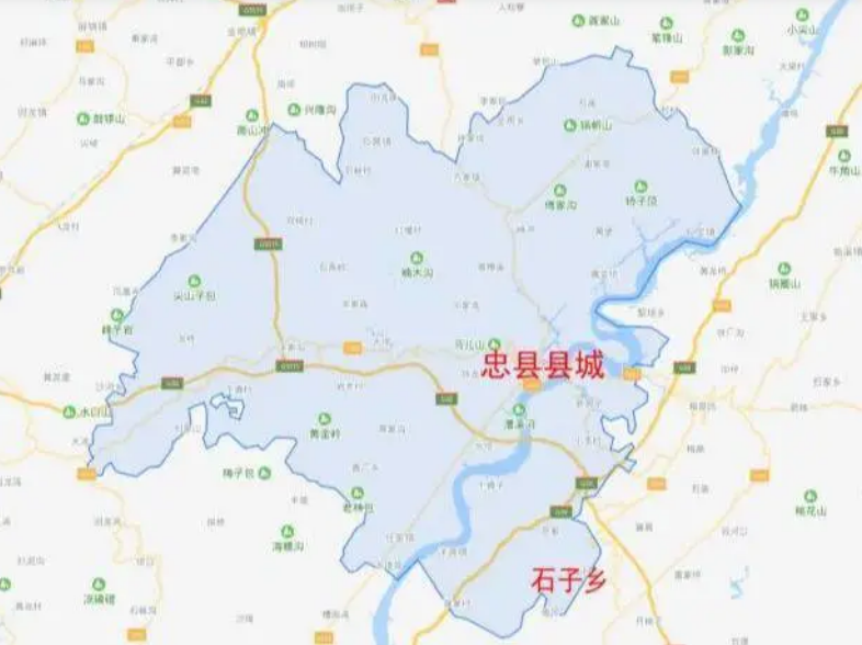 重庆忠县地图位置图片