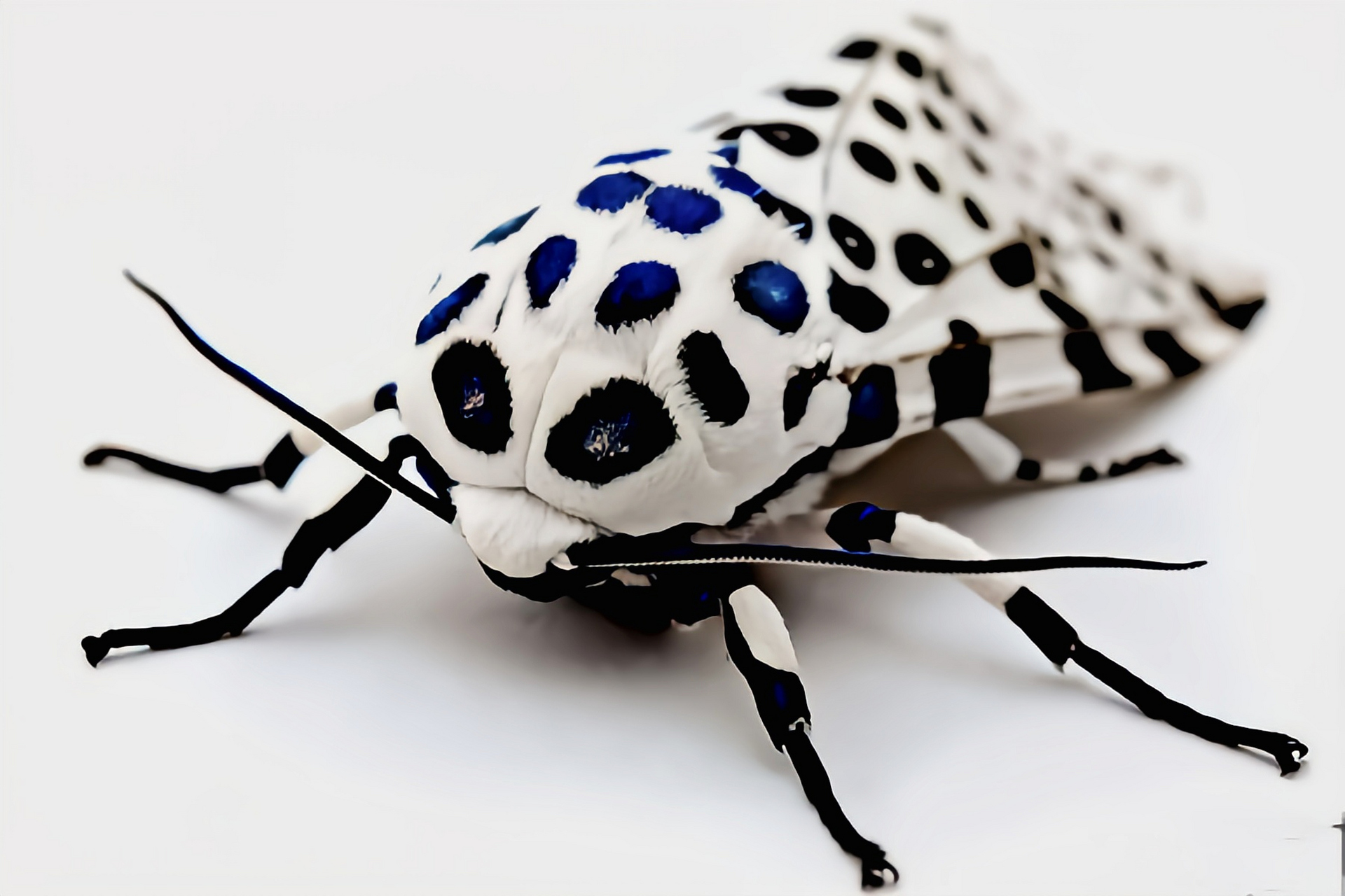 成蛾 翅展4-6厘米,头小,喙退化或无.