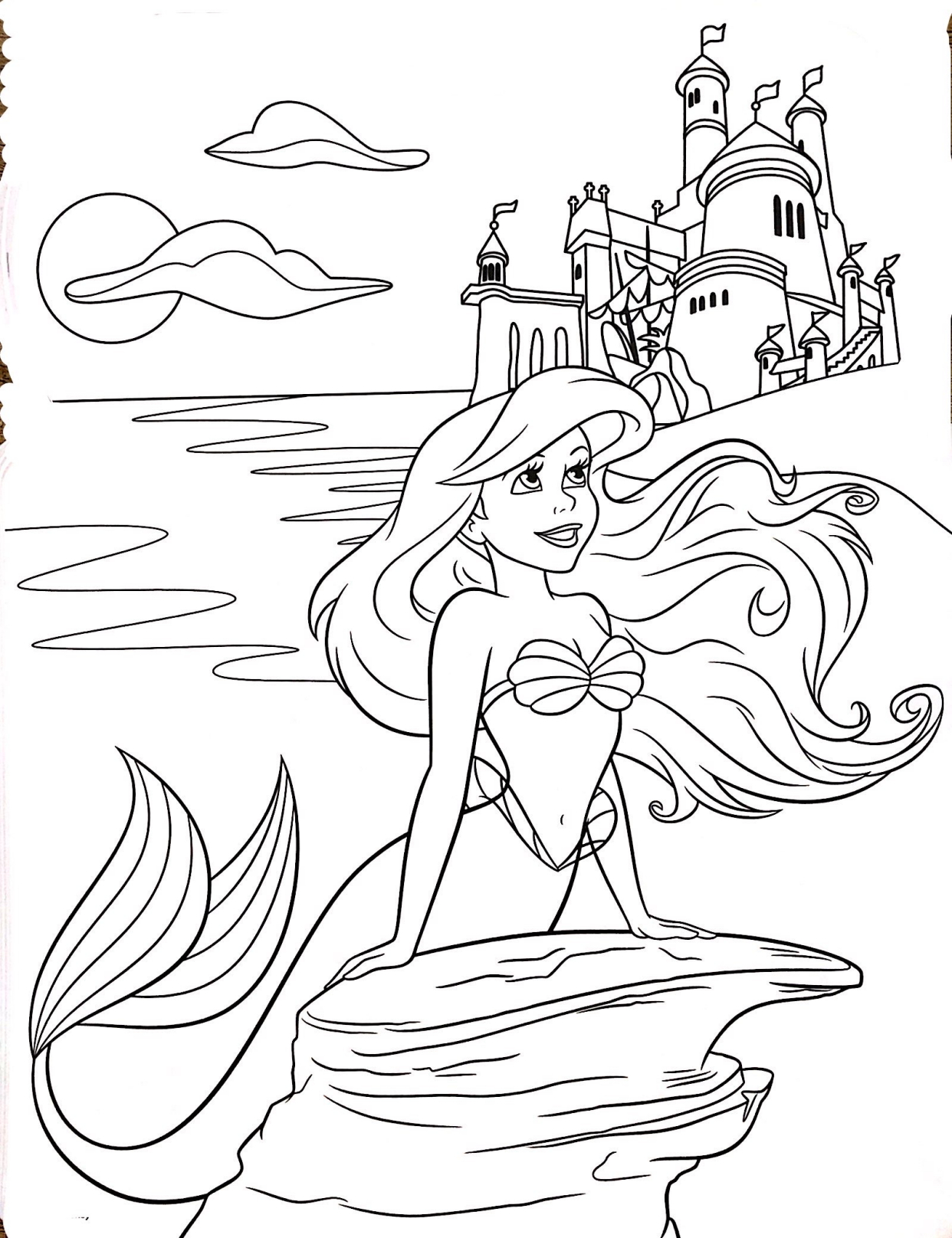 迪士尼公主线稿