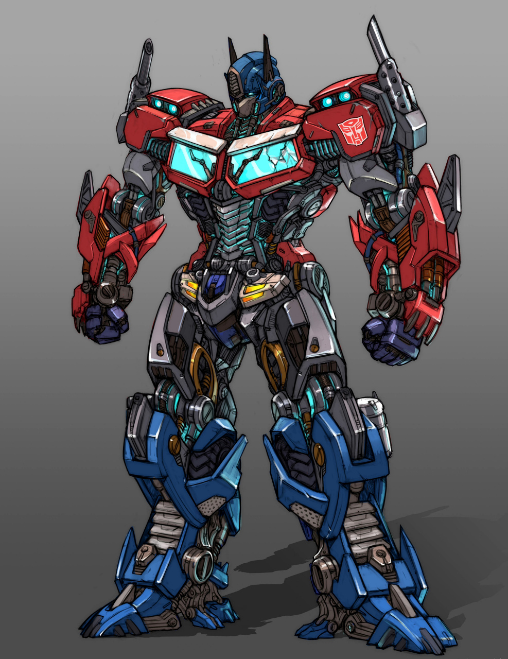 动漫# #插画# #变形金刚