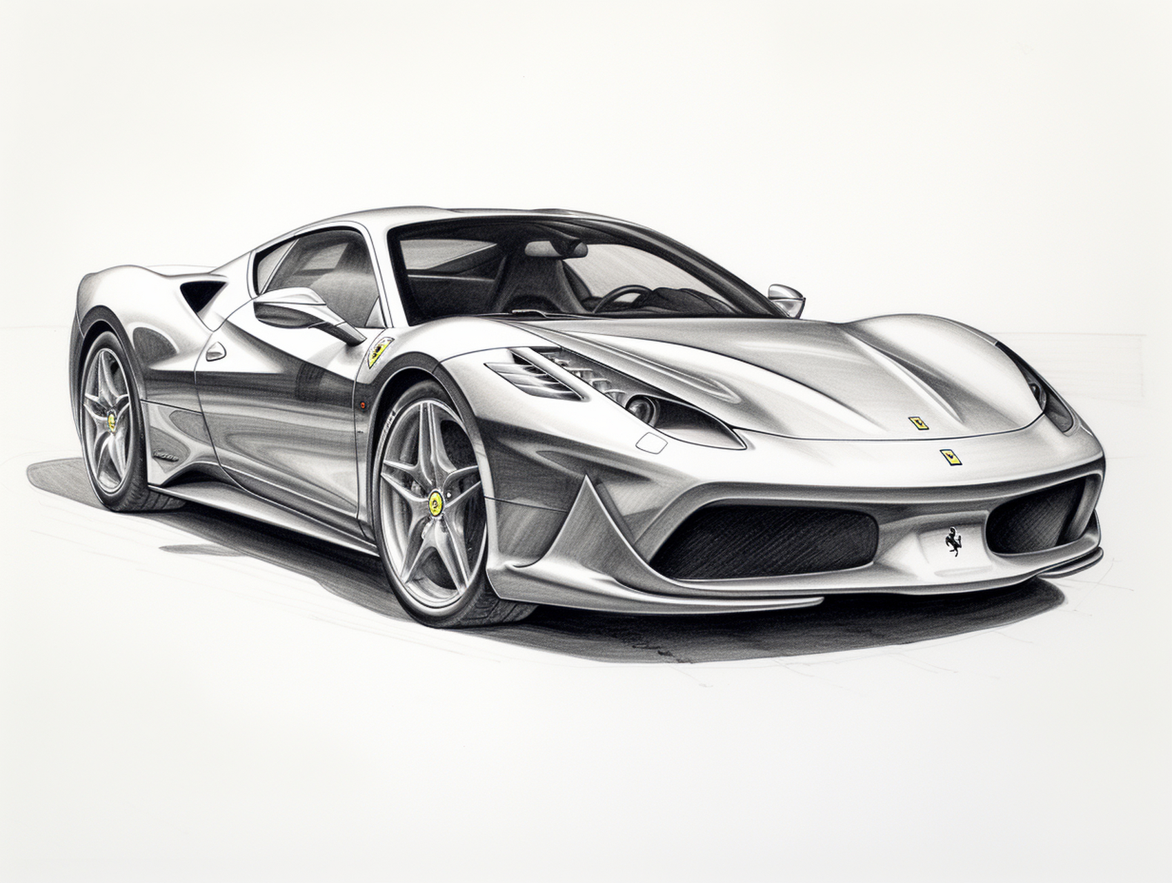 素描# #ai绘画# #法拉利