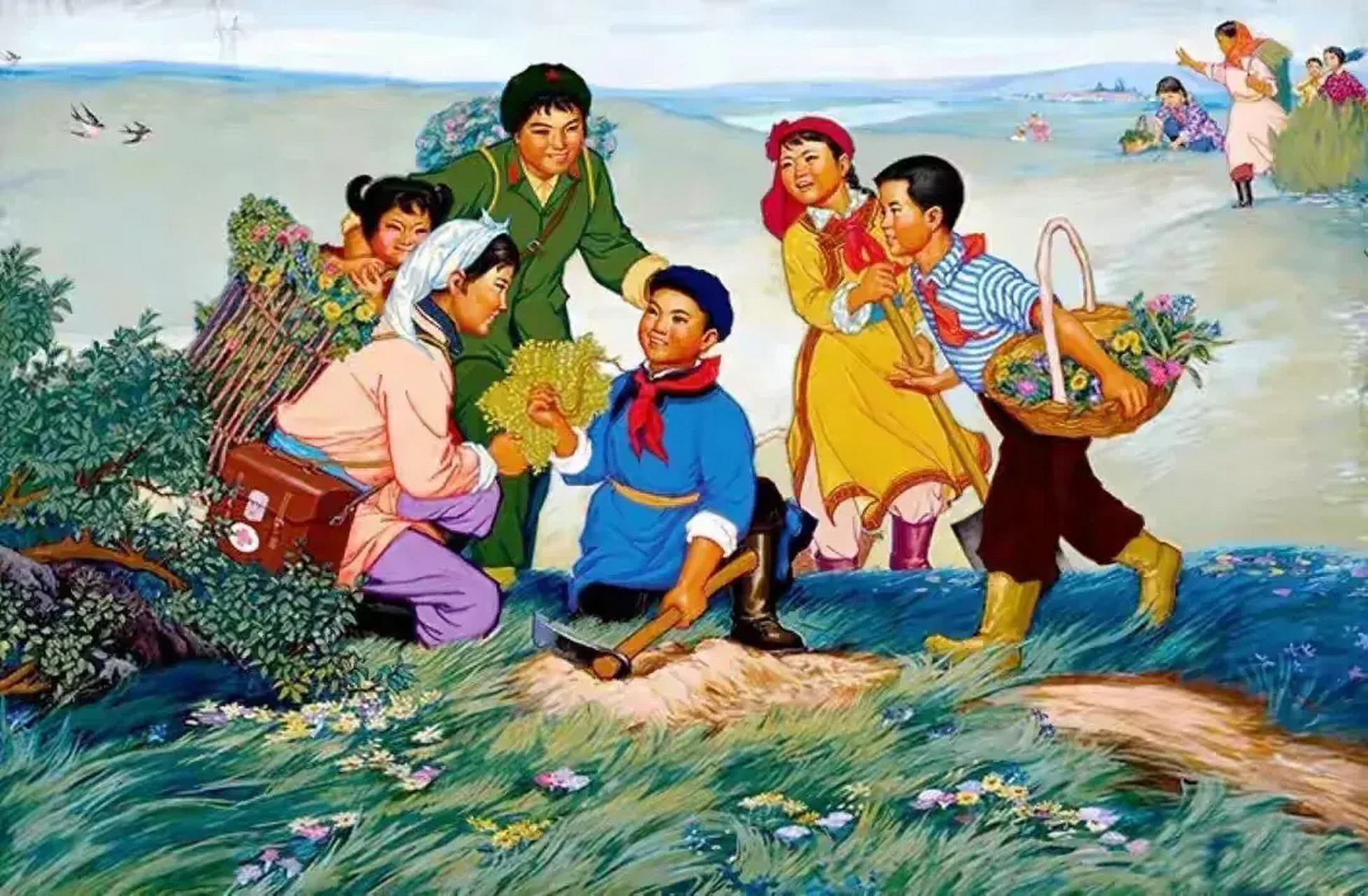 【红色年代宣传画一一一劳动人民的精神风貌】