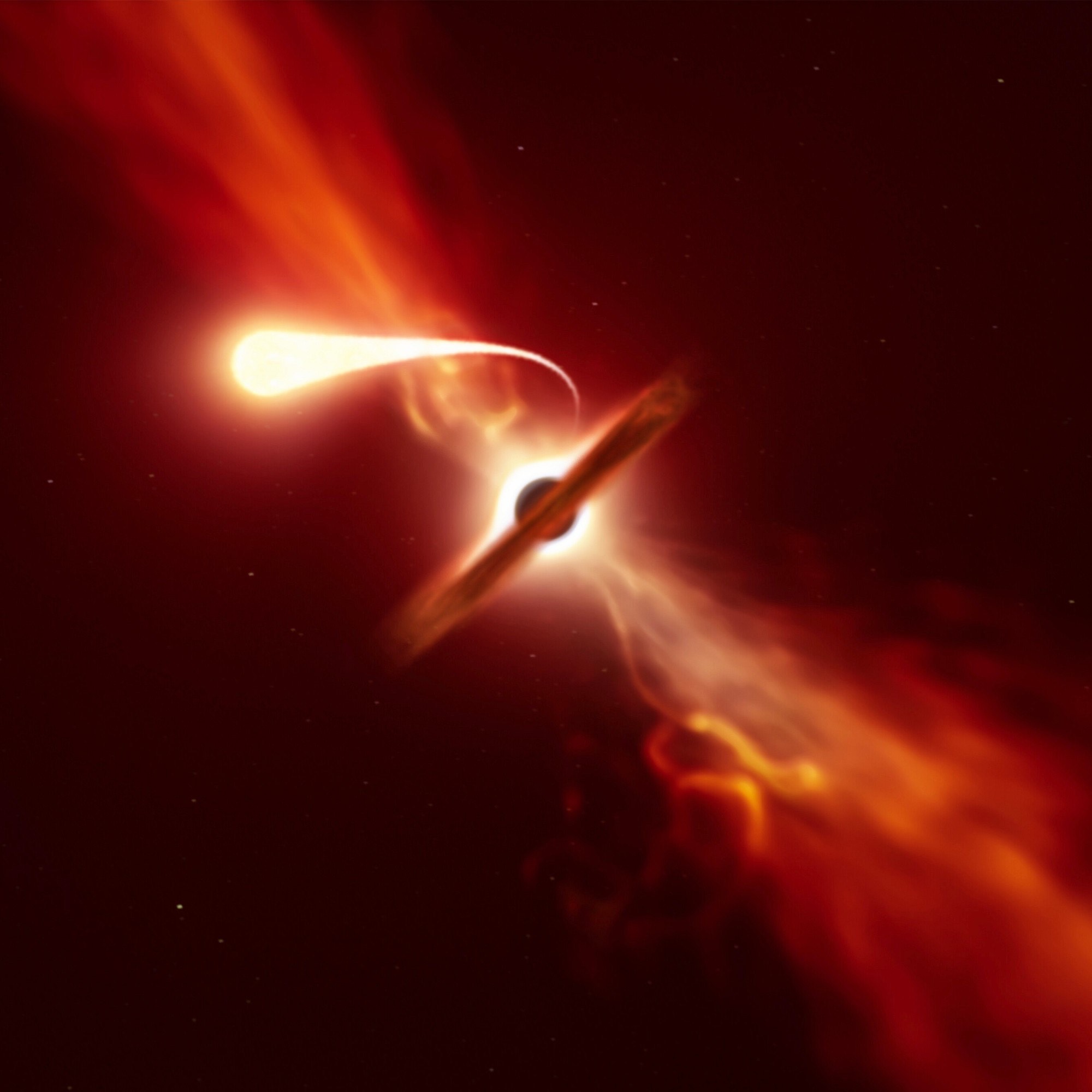 黑洞吞噬恒星 星球图片
