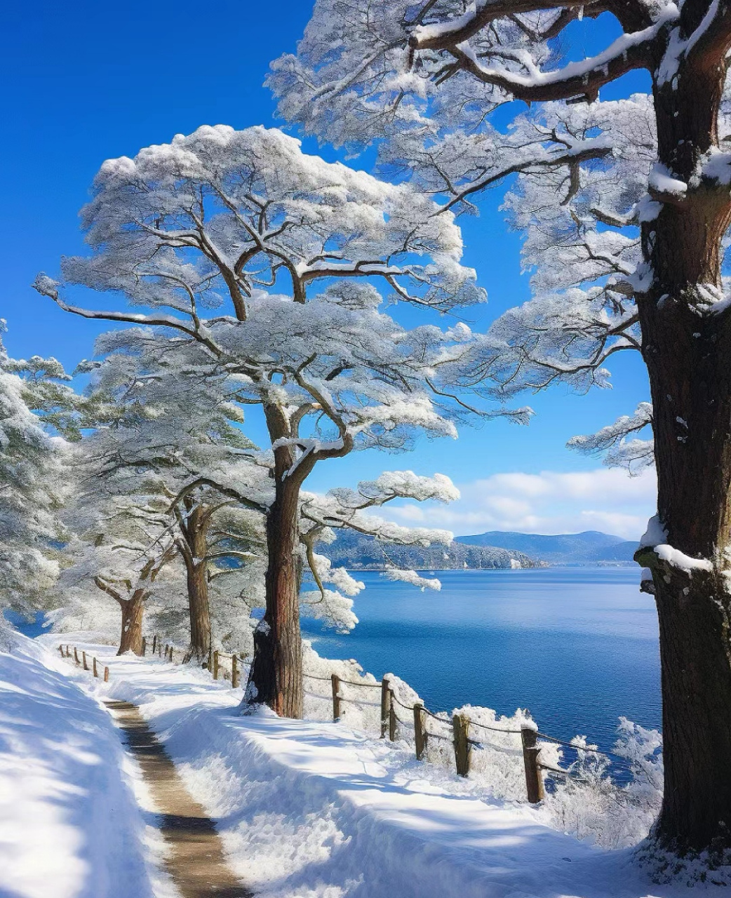 雾凇图片高清 雪景图片