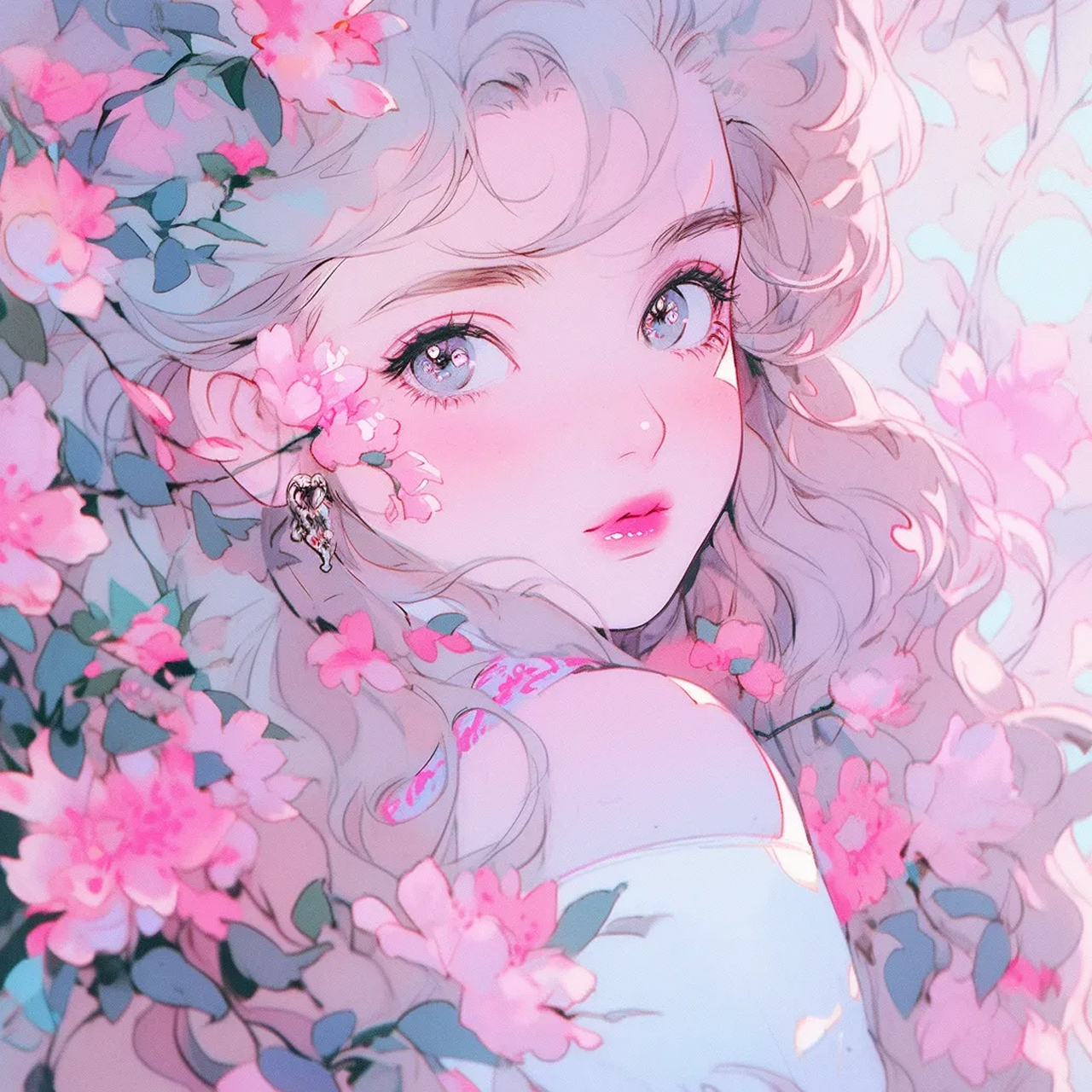 头像|旧漫山茶花女孩#头像# #百度创作灵感中心# #动漫头像和壁纸