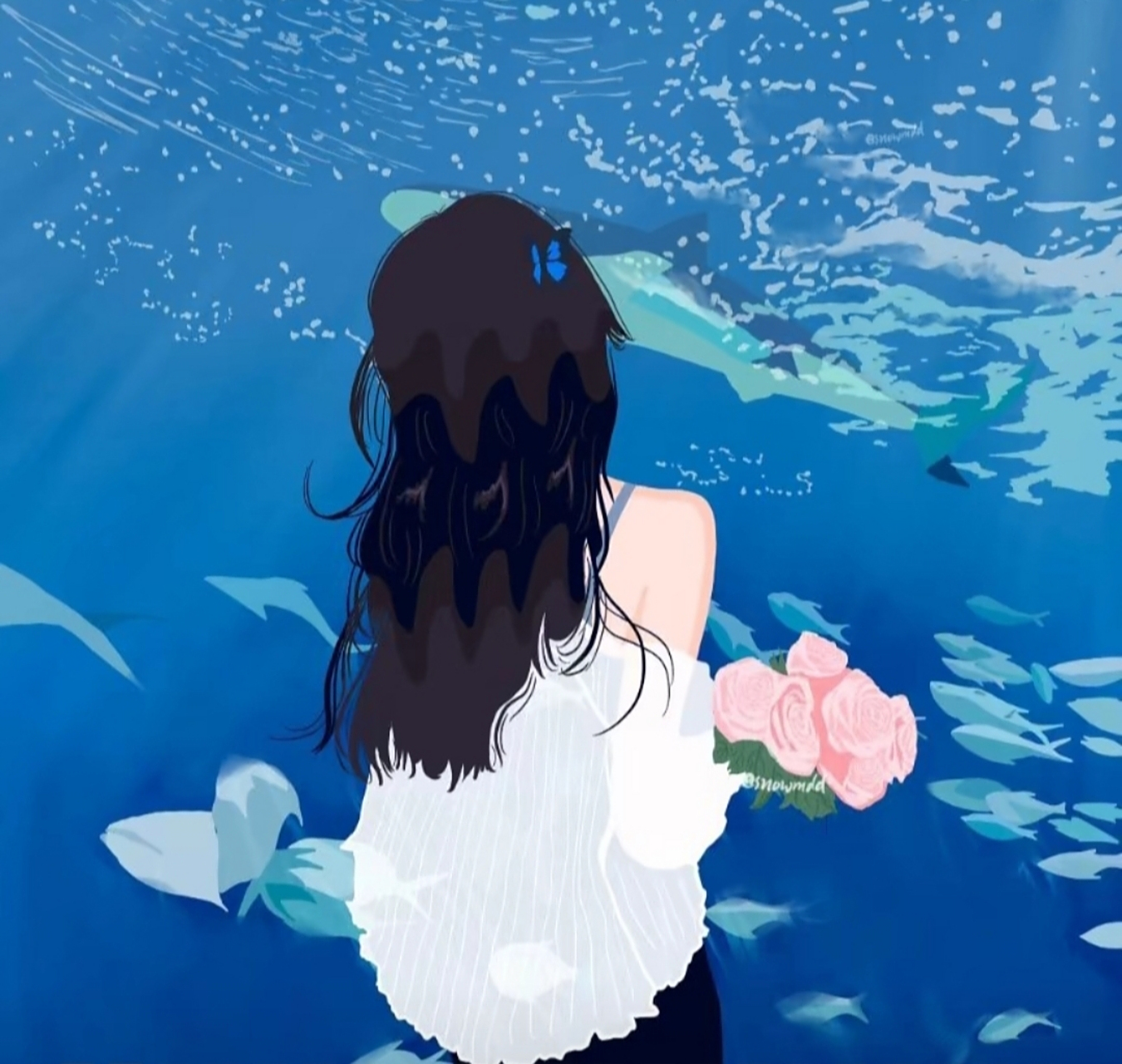 动漫头像和壁纸# 女生背影头像